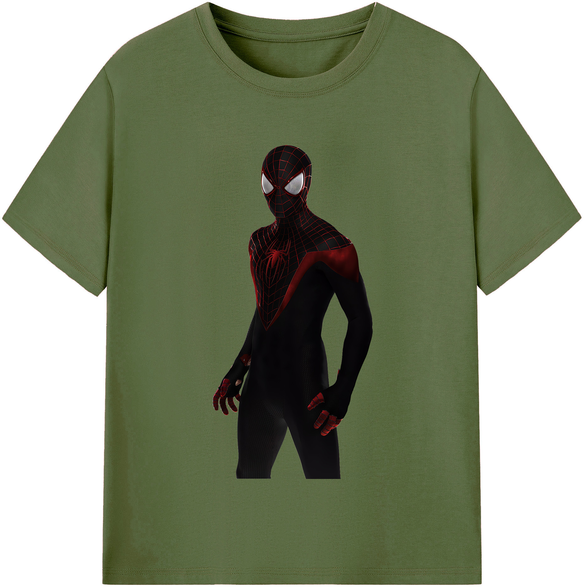 （画像用） Spider Man スパイダーマン 綿100％半袖Tシャツ（フロントプリント）